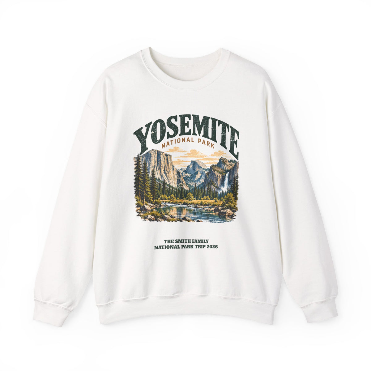 Custom Yosemite National Park Family Trip Sweatshirt