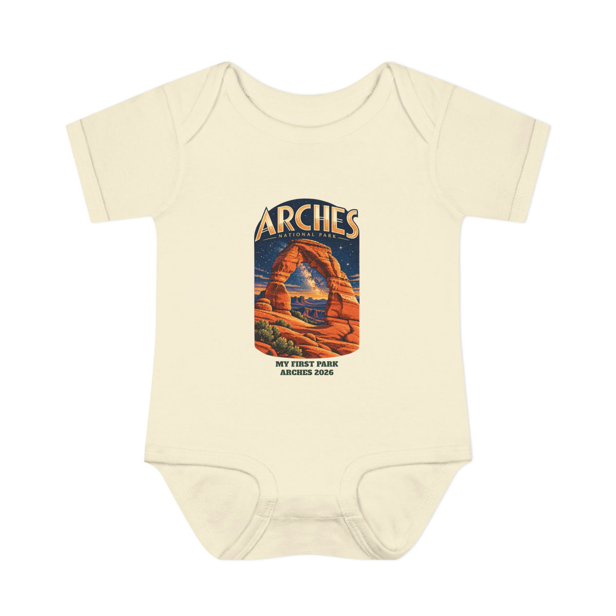 Custom Baby Arches National Park Night Sky Onesie