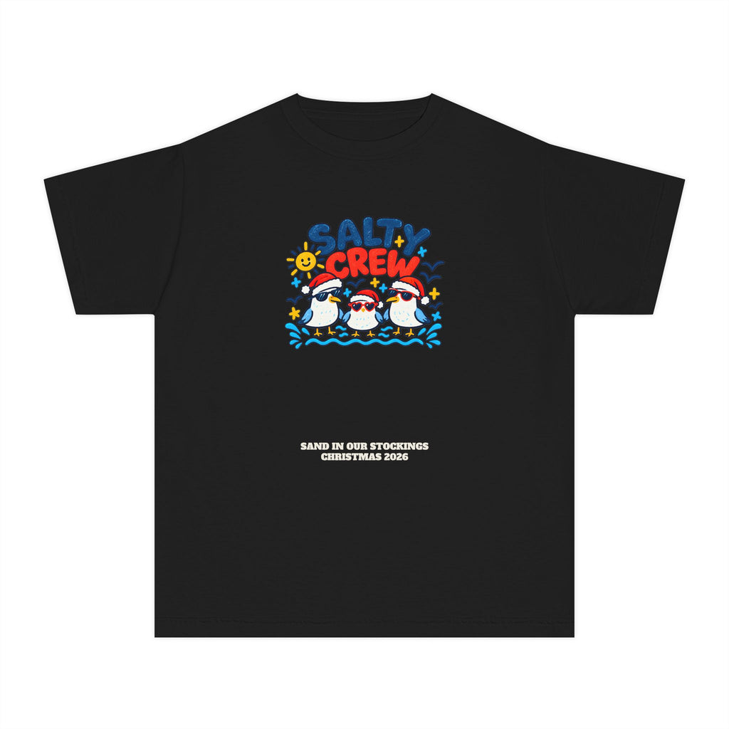 Custom Kids Salty Crew Beach Christmas Shirt