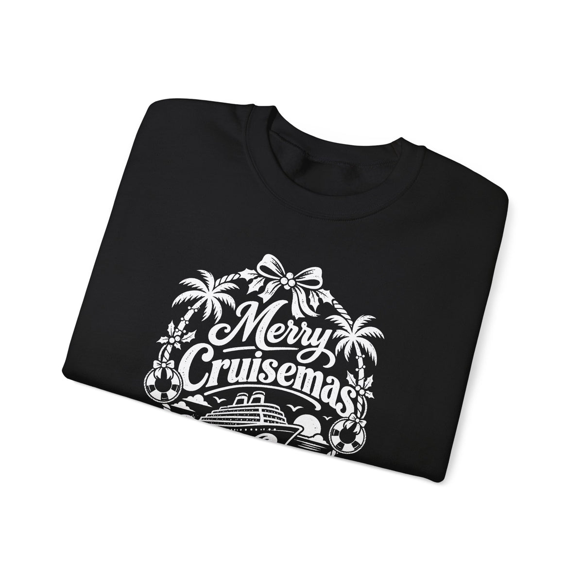 Custom Merry Cruisemas Palm Wreath Christmas Cruise Sweatshirt