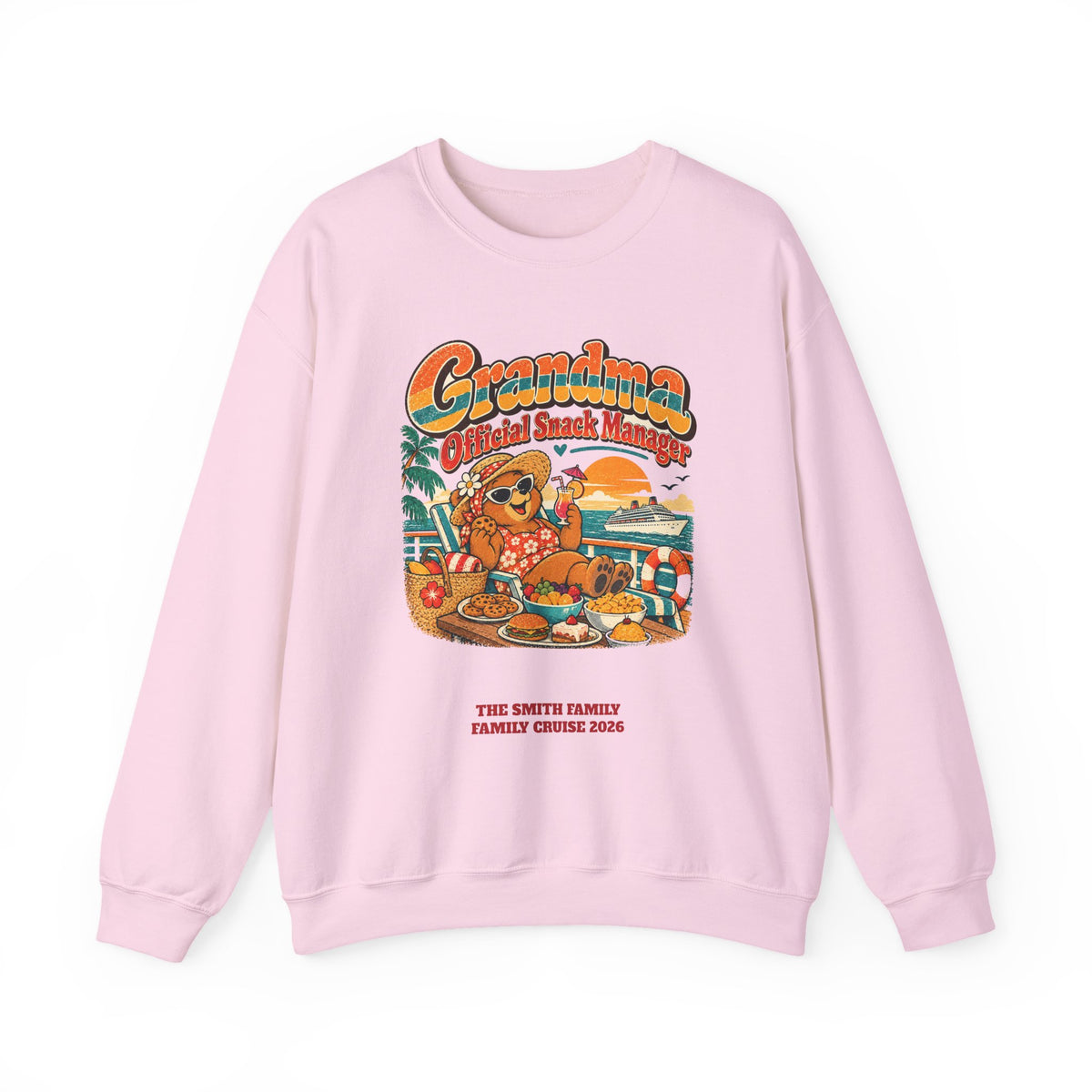 Custom Grandma Snack Manager Cruise Sweatshirt