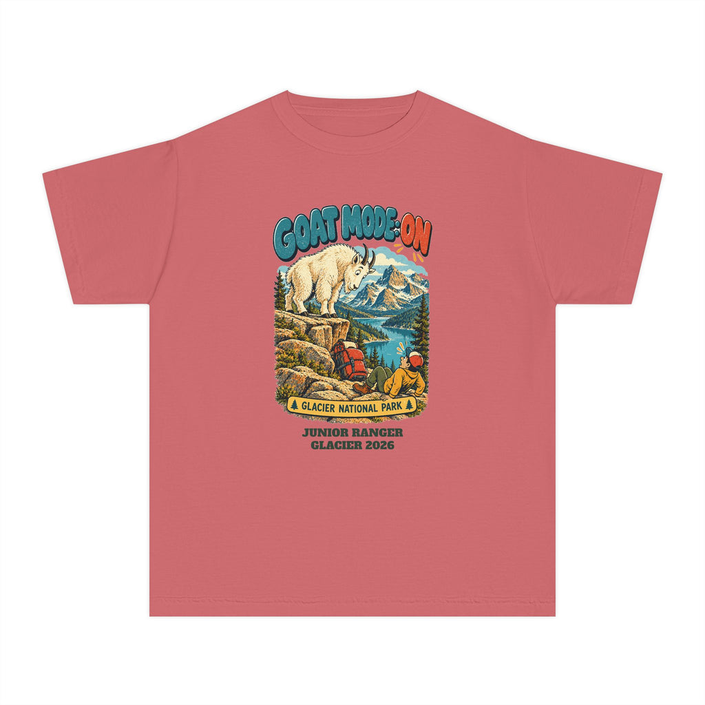 Custom Kids Glacier National Park Funny Goat Mode Shirt