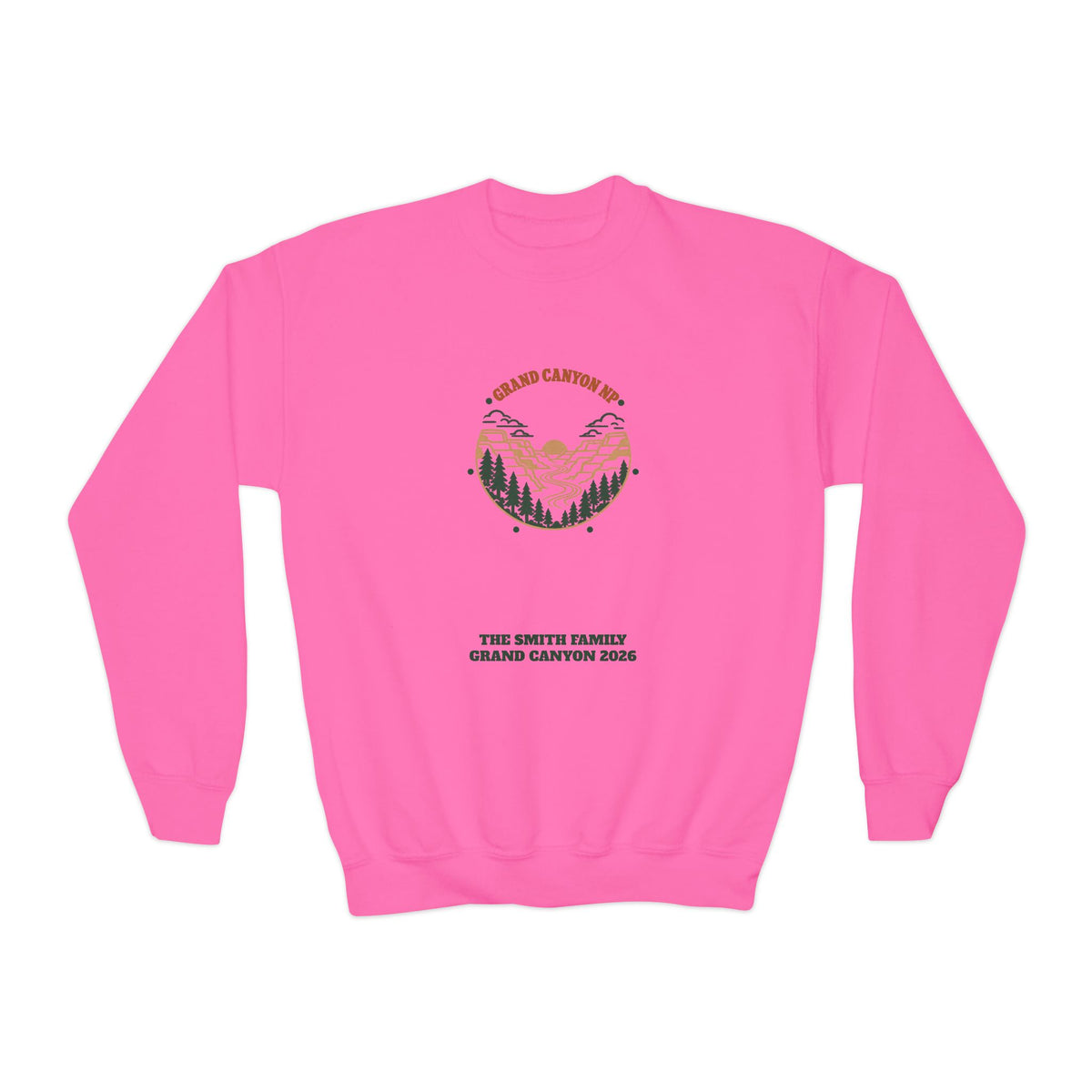 Custom Kids Grand Canyon Road Trip Sweatshirt