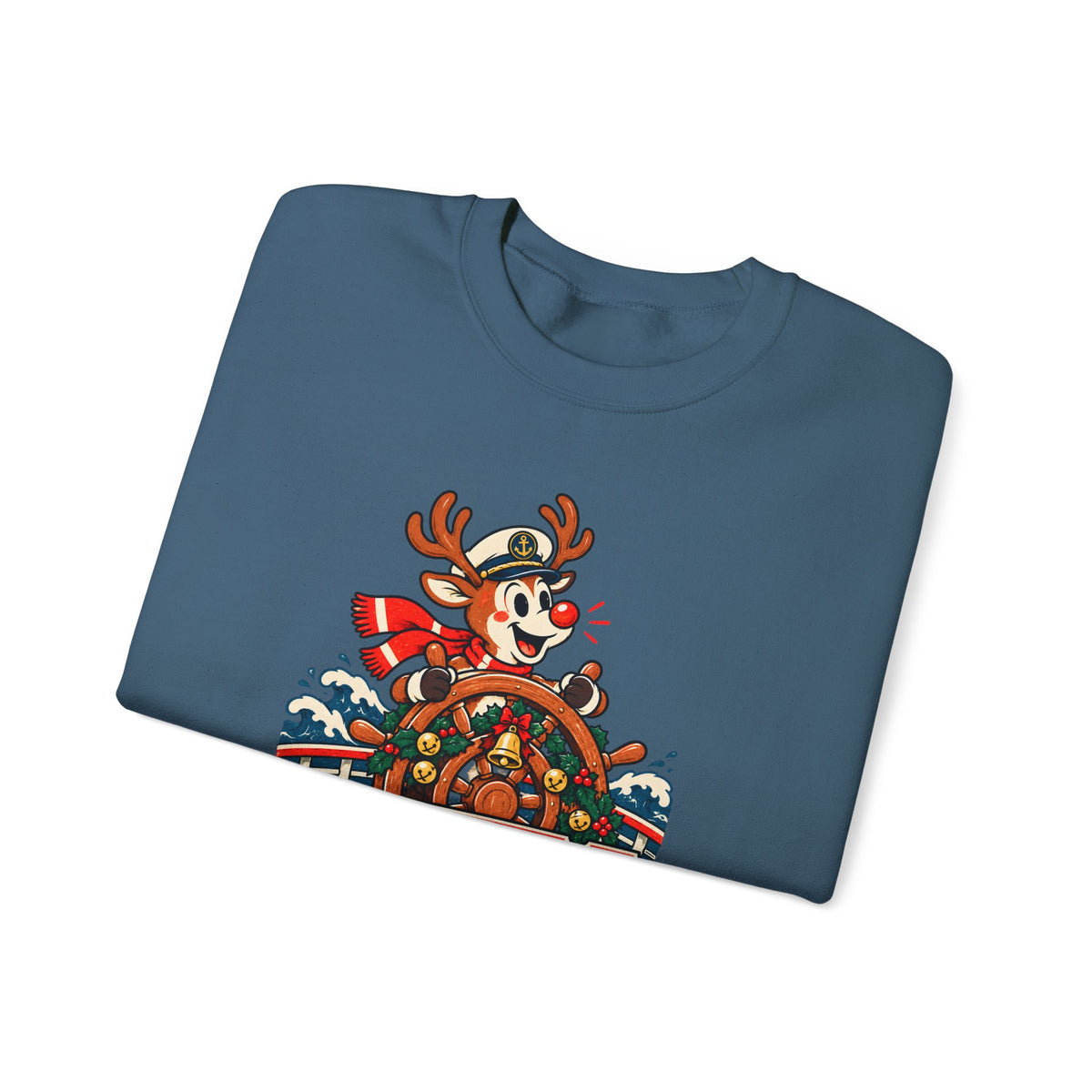 Custom Reindeer Captain Christmas Cruise Sweatshirt