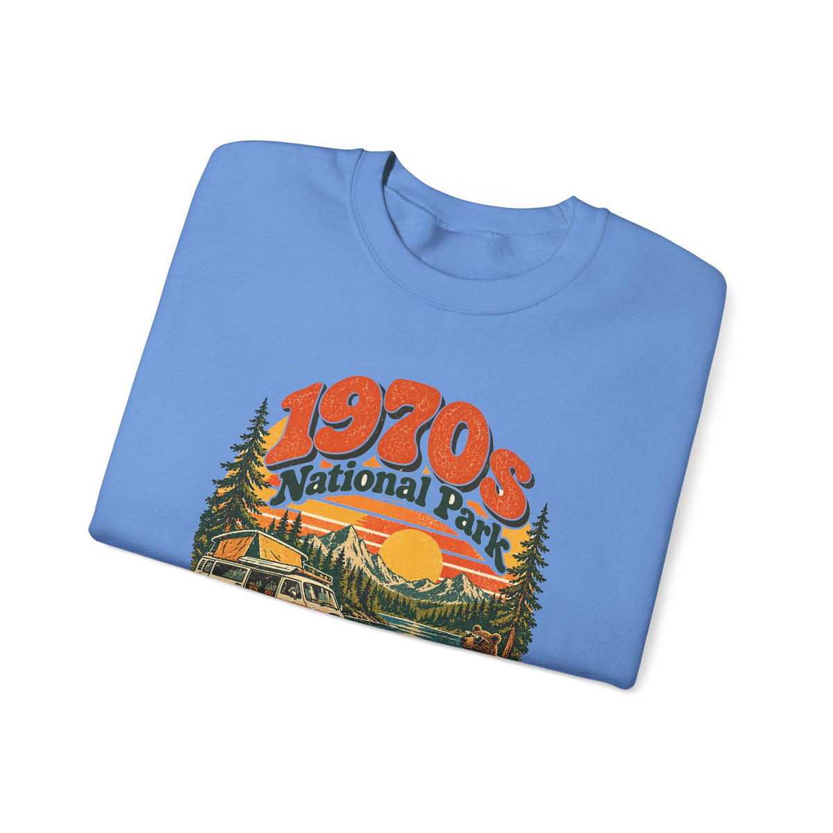 Custom 1970s National Park Family Camping Sweatshirt