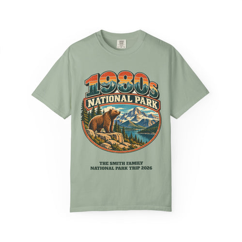 Custom 1980s National Park Family Trip Shirt