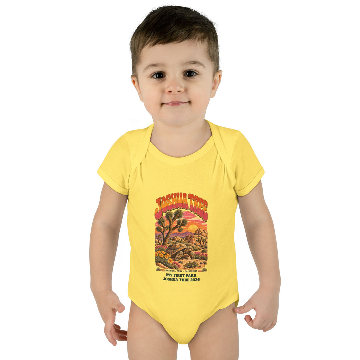 Custom Baby Joshua Tree National Park Desert Tortoise Onesie