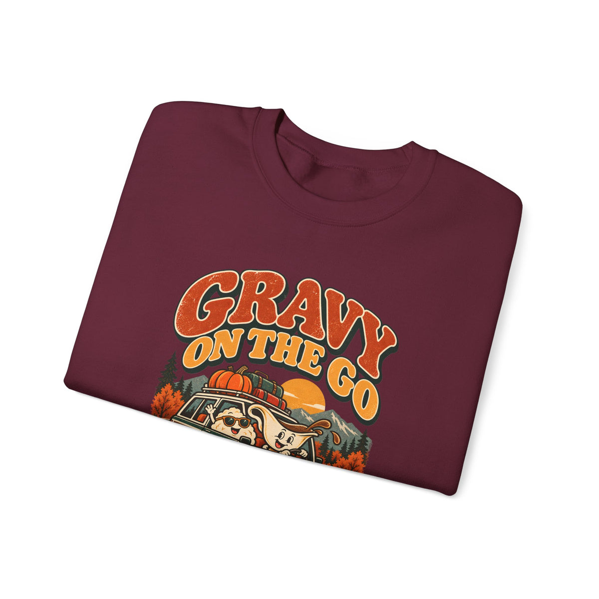 Custom Gravy On The Go Thanksgiving Road Trip Sweatshirt