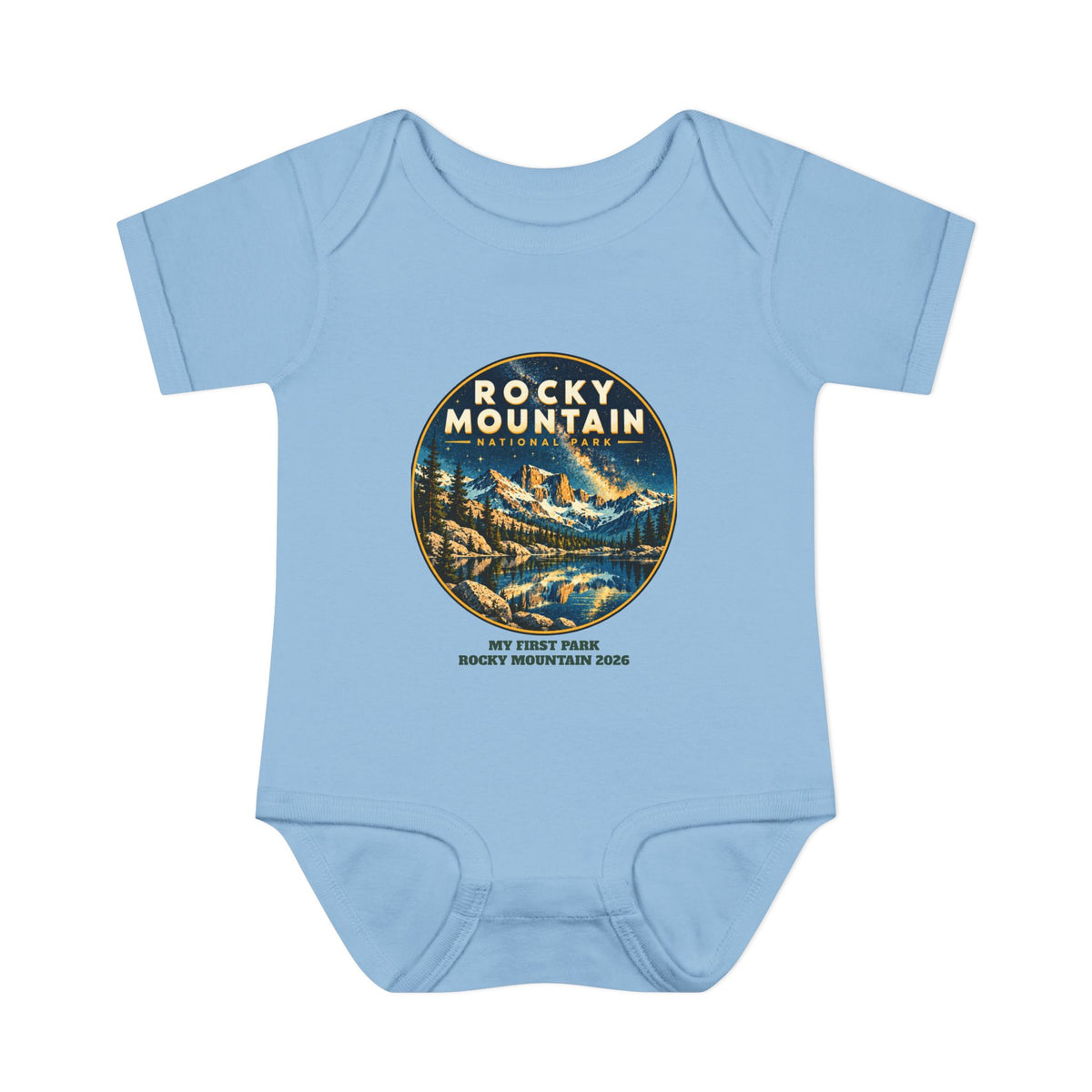 Custom Baby Rocky Mountain National Park Night Sky Onesie