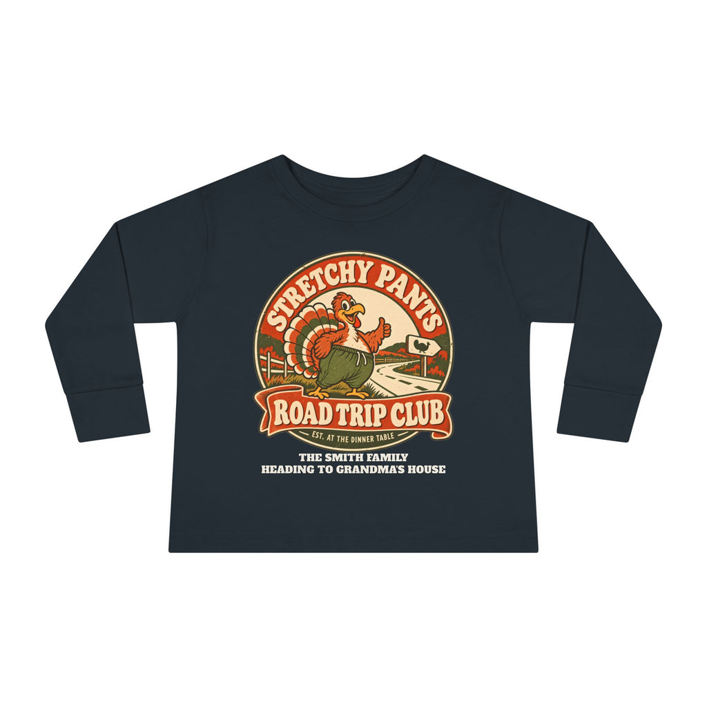 Custom Toddler Stretchy Pants Thanksgiving Long Sleeve Shirt