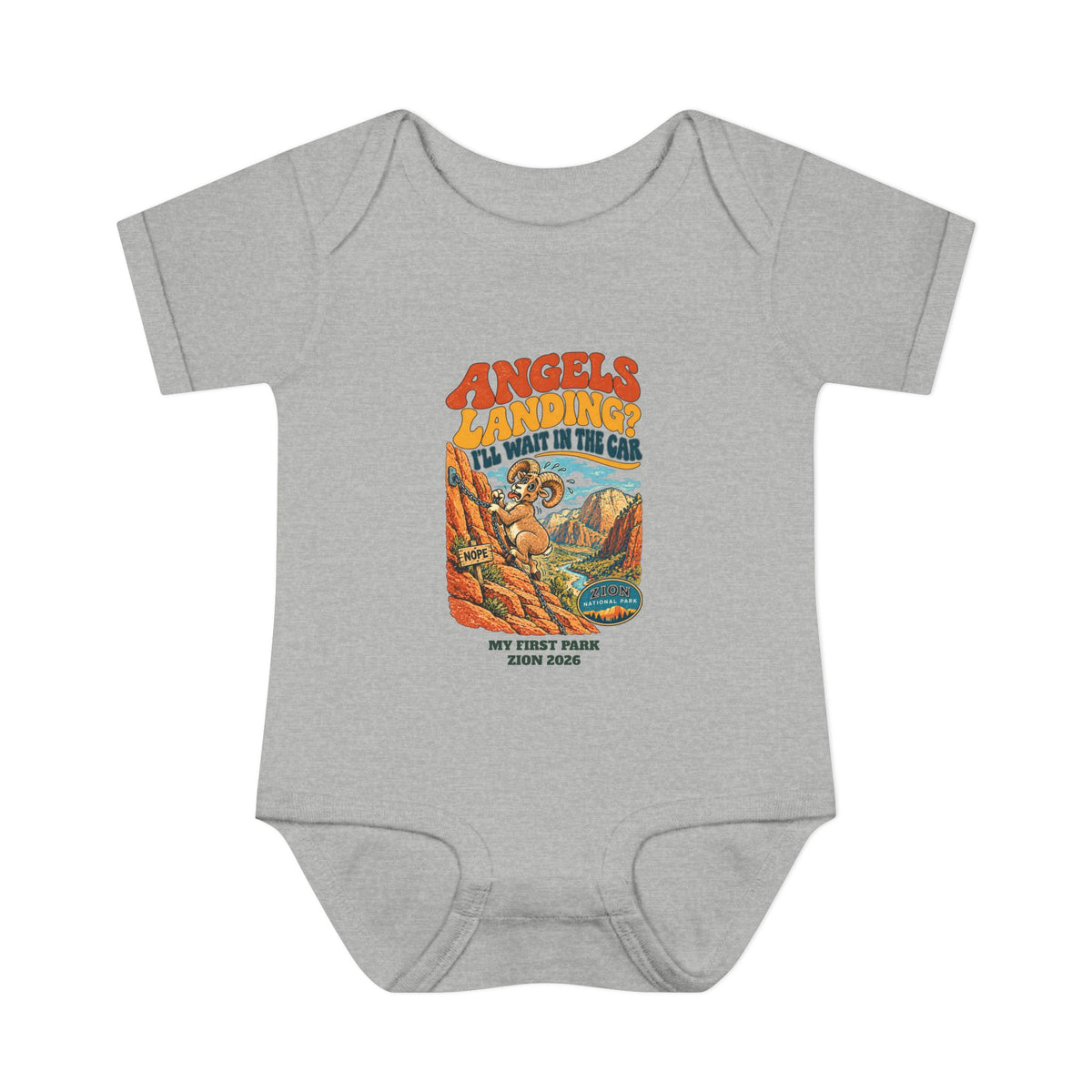 Custom Baby Zion National Park Angels Landing Onesie