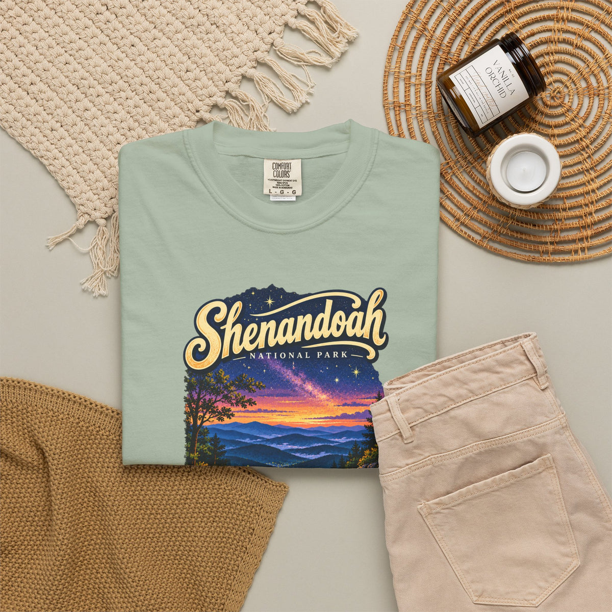 Custom Shenandoah National Park Skyline Drive Night Sky Shirt