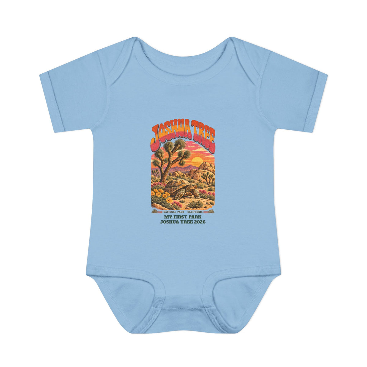 Custom Baby Joshua Tree National Park Desert Tortoise Onesie