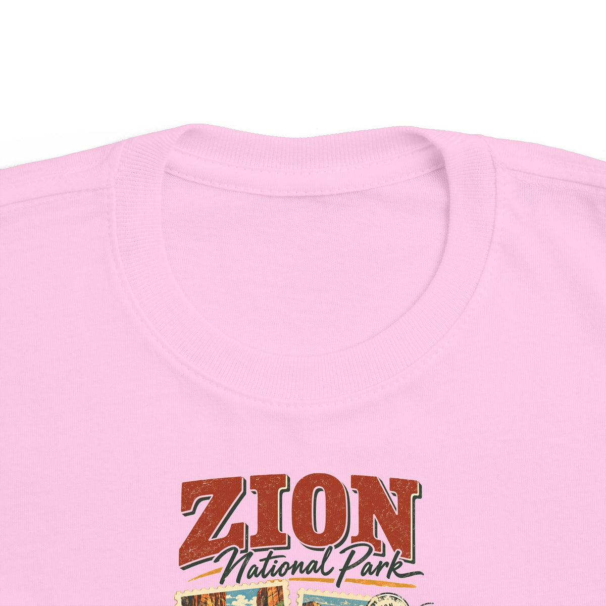 Custom Toddler Zion National Park Stamp Collage Shirt