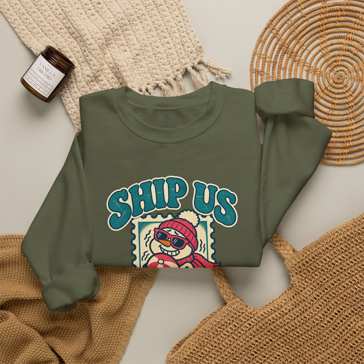Custom Ship Us Somewhere Warm Cruise Sweatshirt