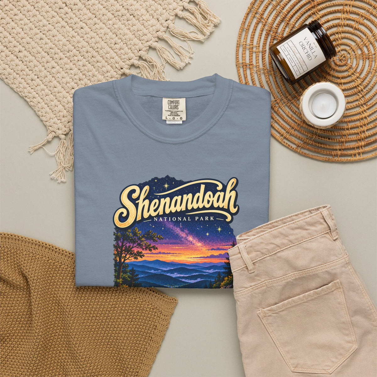 Custom Shenandoah National Park Skyline Drive Night Sky Shirt