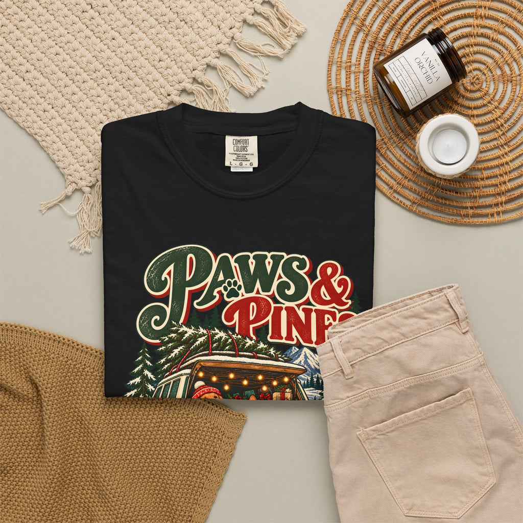 Custom Paws & Pines Christmas Dog Shirt