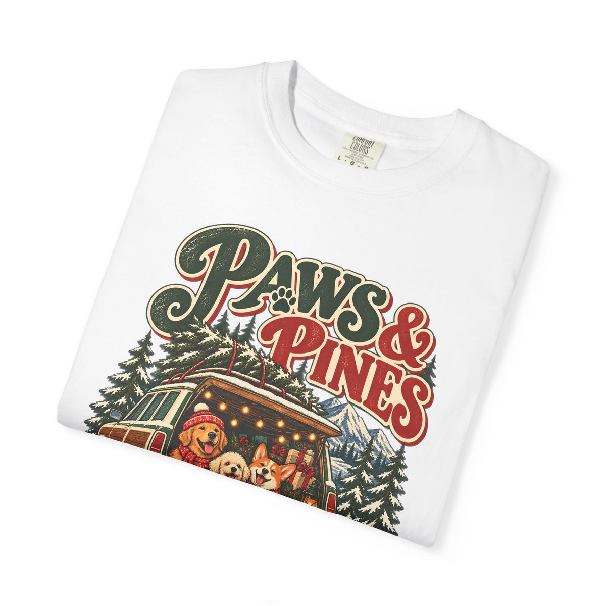 Custom Paws & Pines Christmas Dog Shirt