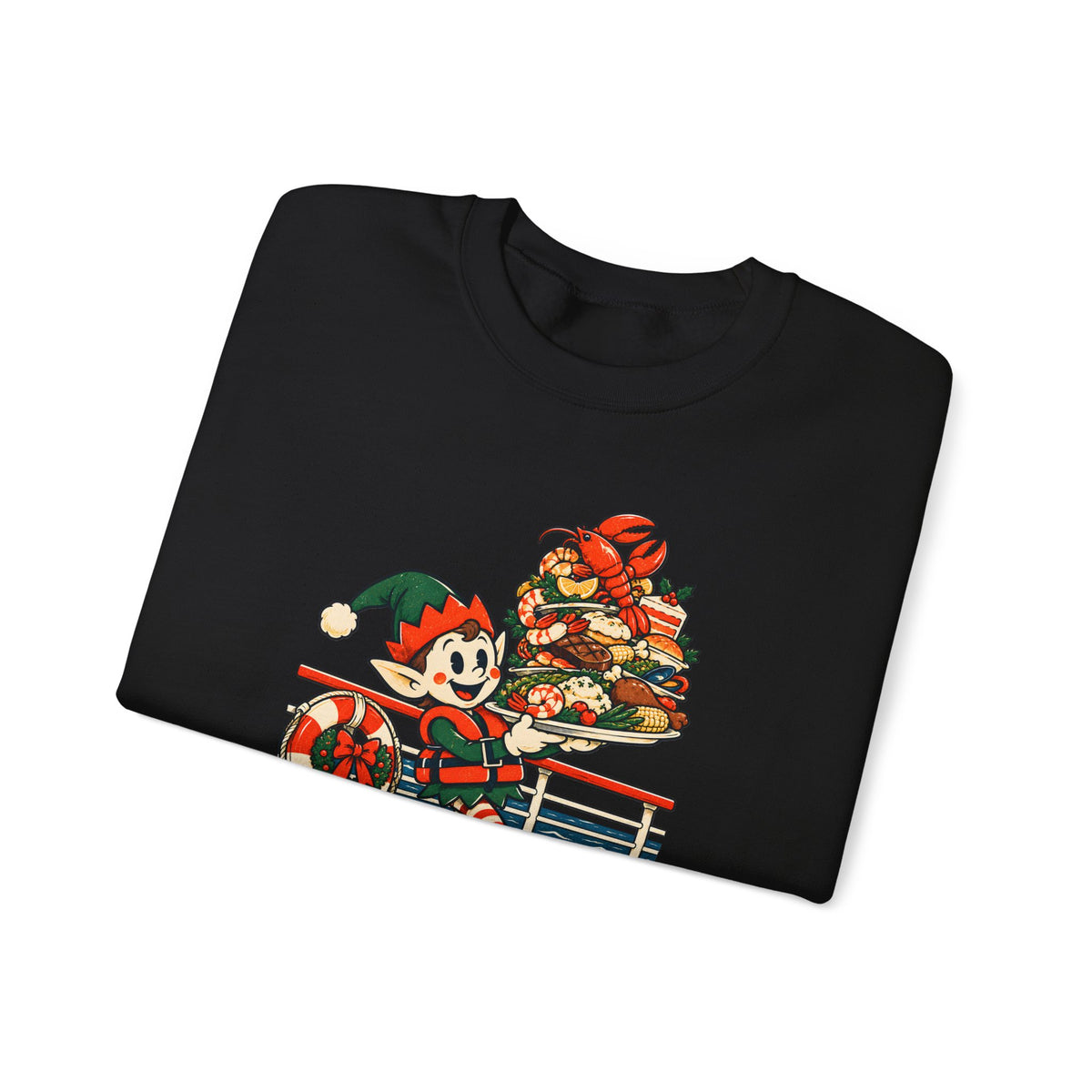 Custom Elf Cruise Buffet Christmas Sweatshirt