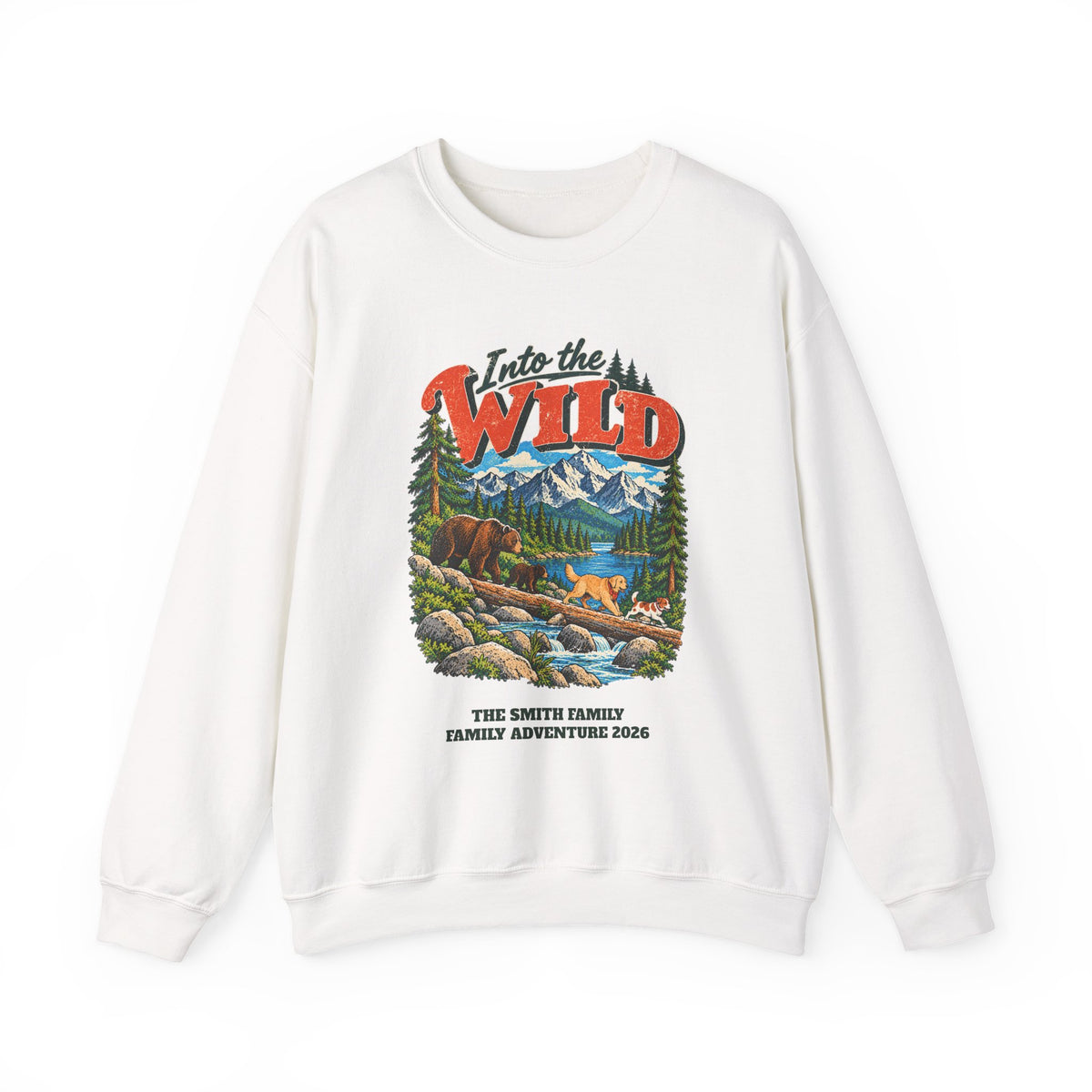 Custom Into the Wild Family Hiking Sweatshirt