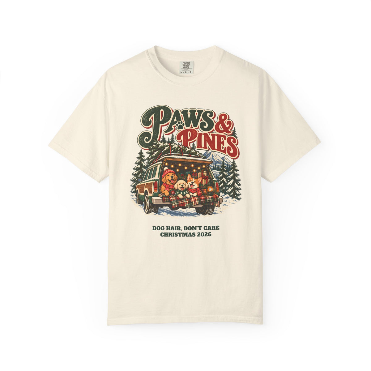 Custom Paws & Pines Christmas Dog Shirt