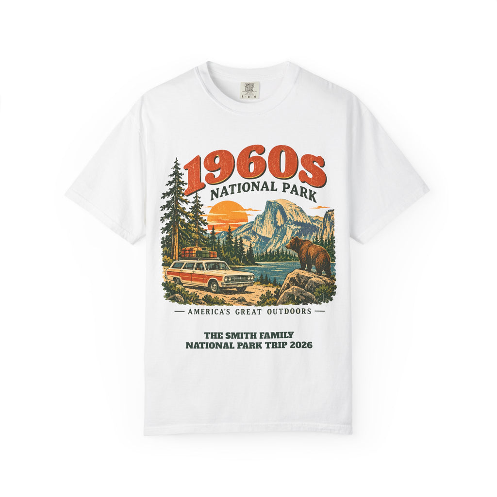 Custom 1960s National Park Family Trip Shirt