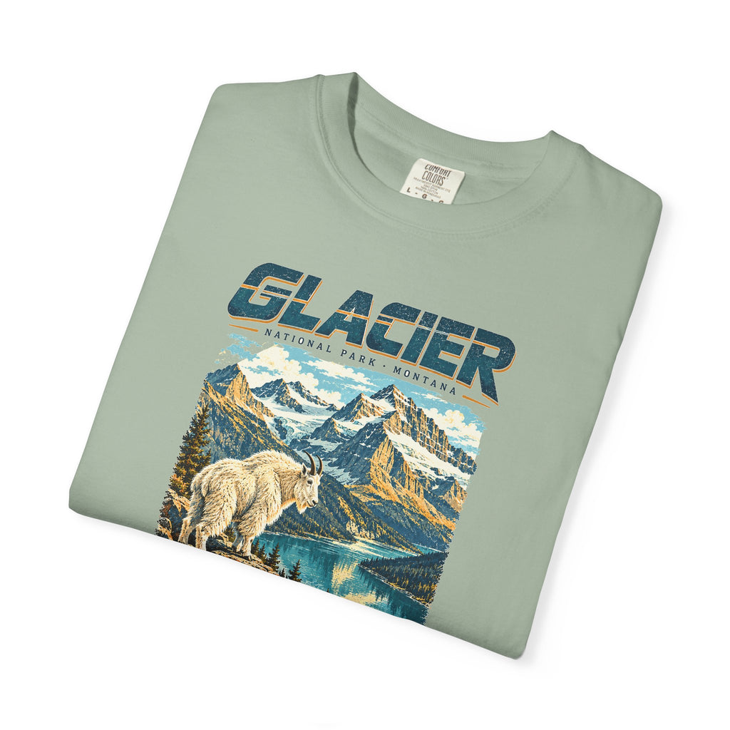 Custom Glacier National Park Vintage Mountain Goat Shirt