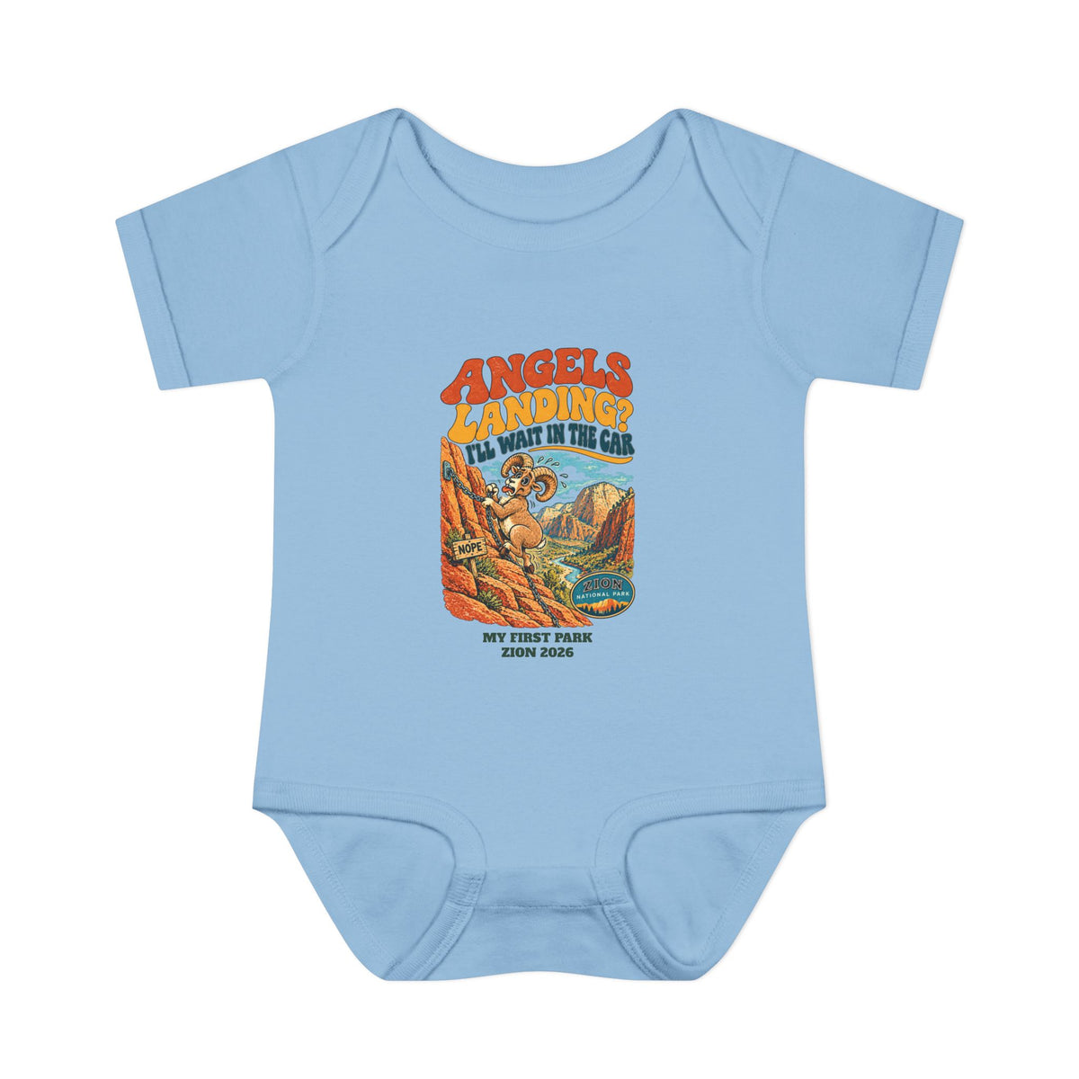 Custom Baby Zion National Park Angels Landing Onesie