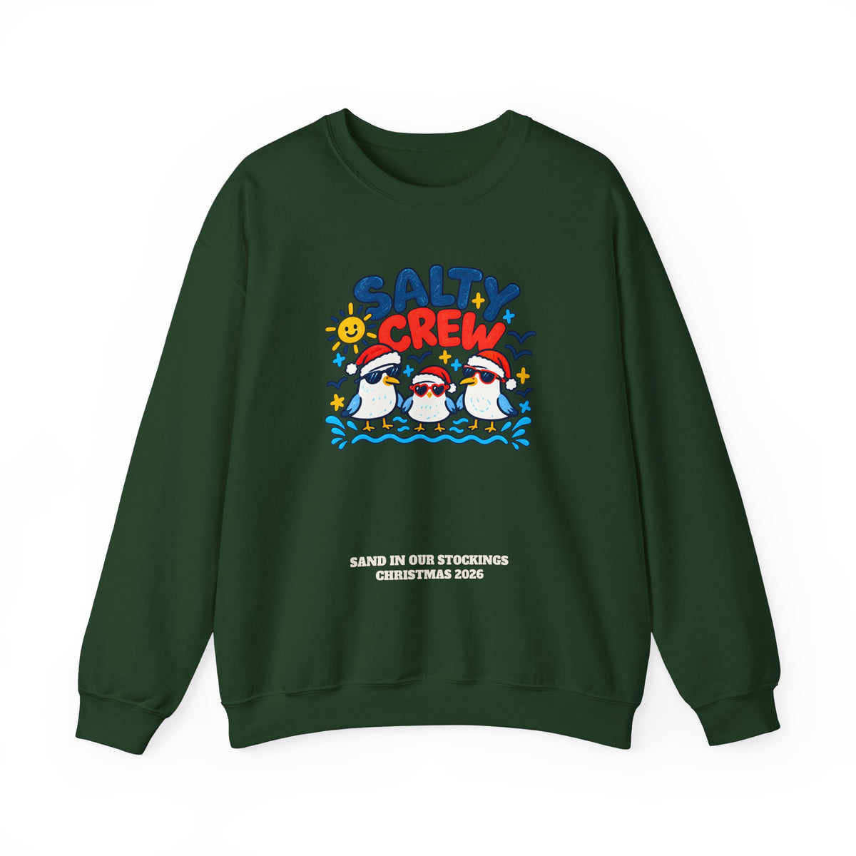 Custom Salty Crew Beach Christmas Sweatshirt