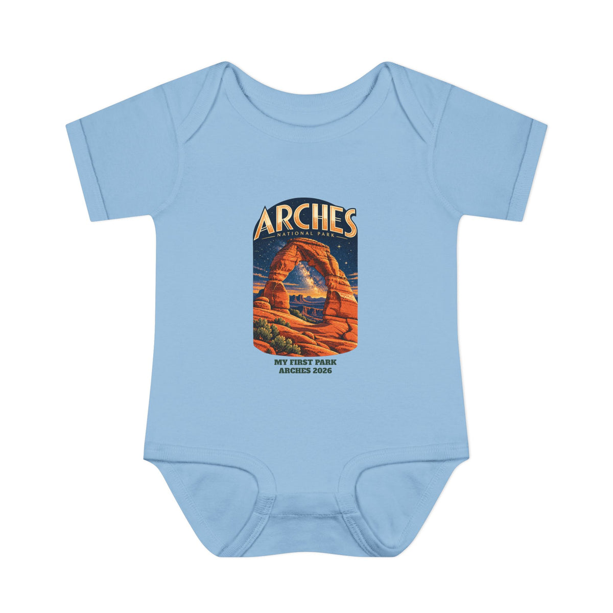 Custom Baby Arches National Park Night Sky Onesie