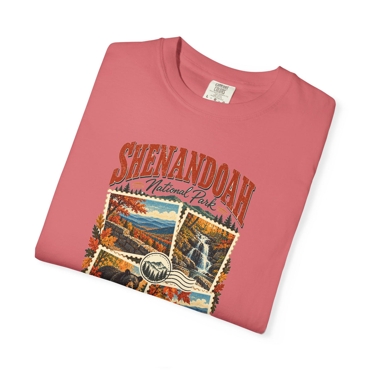Custom Shenandoah National Park Stamp Collage Shirt
