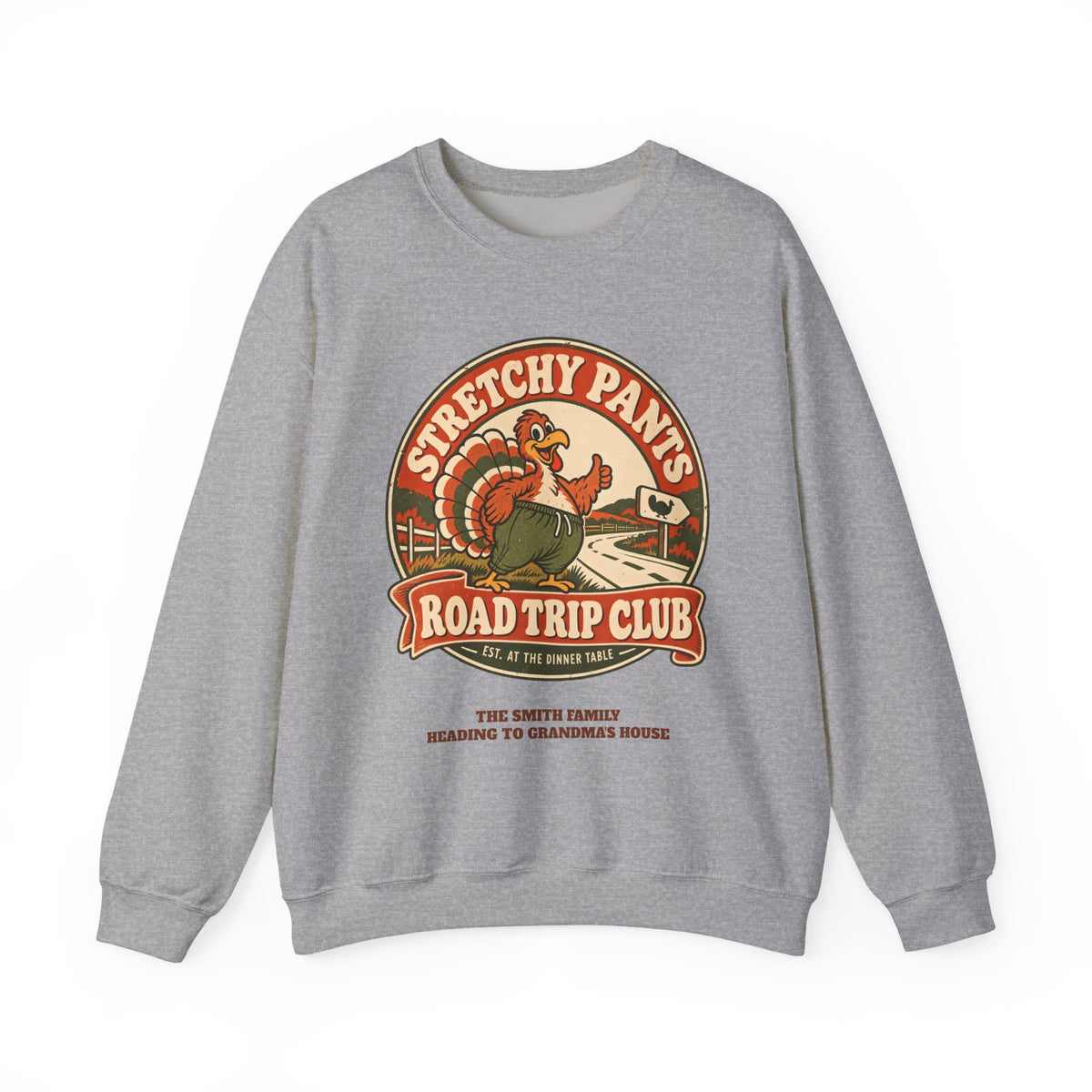 Custom Stretchy Pants Family Thanksgiving Sweatshirt