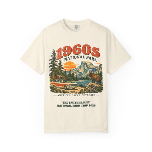 Custom 1960s National Park Family Trip Shirt