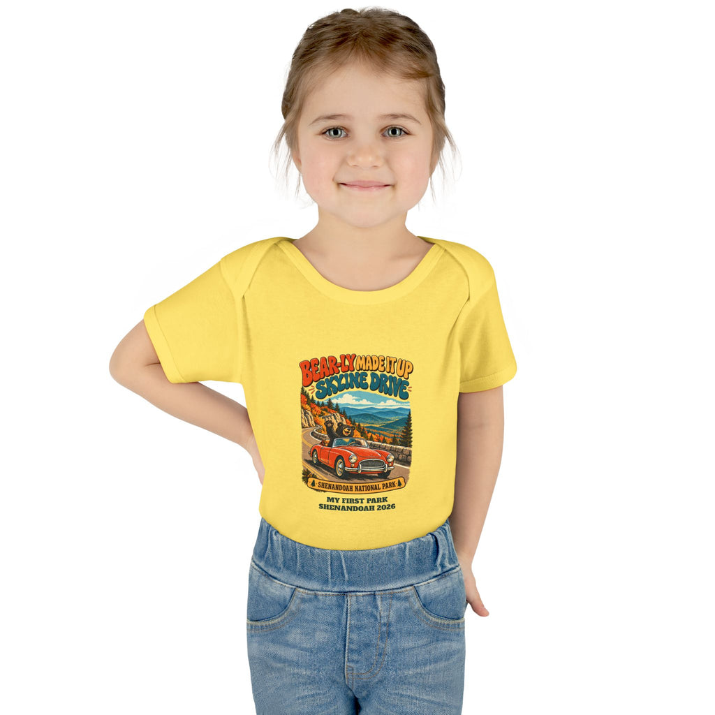 Custom Baby Shenandoah National Park Funny Bear Skyline Drive Onesie