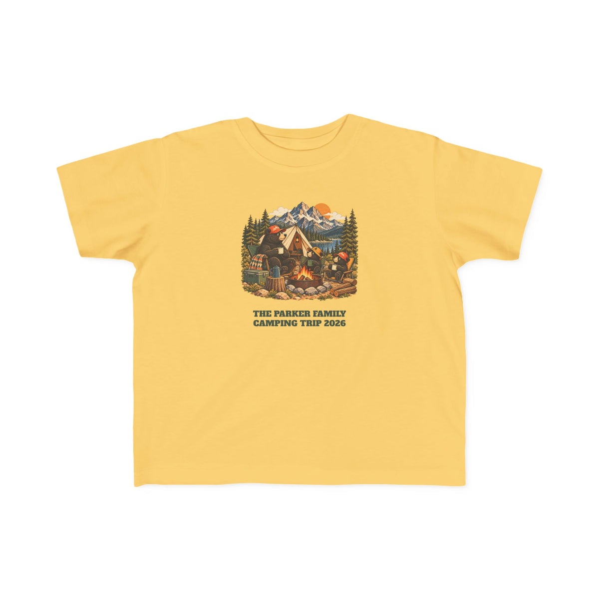 Custom Toddler Bear Campfire Tee