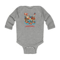 Custom Baby Santa Pool Day Christmas Cruise Long Sleeve Onesie
