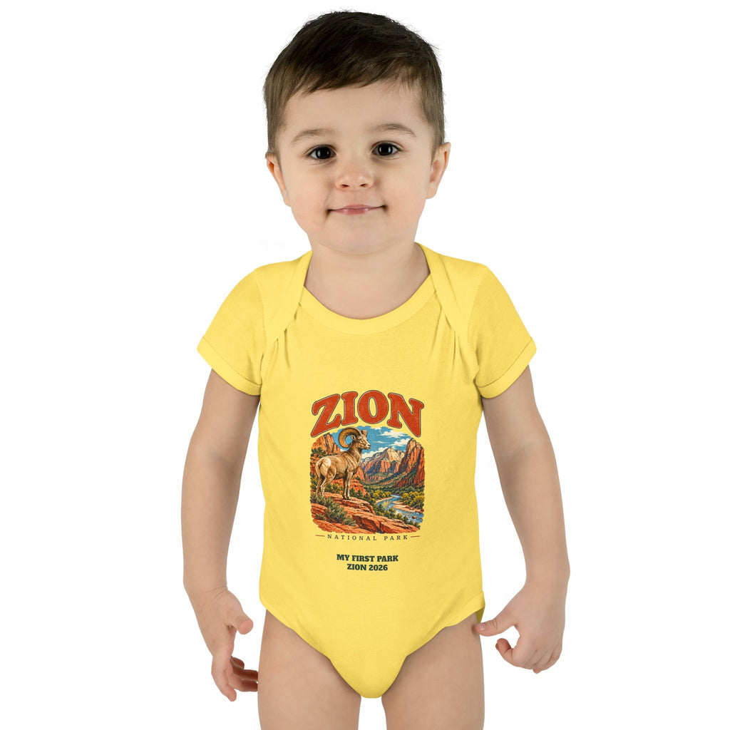 Custom Baby Zion National Park Bighorn Sheep Onesie