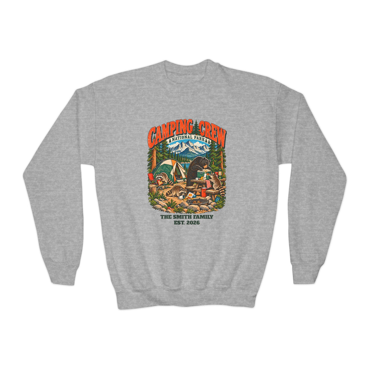 Custom Kids Camping Crew Camping Sweatshirt