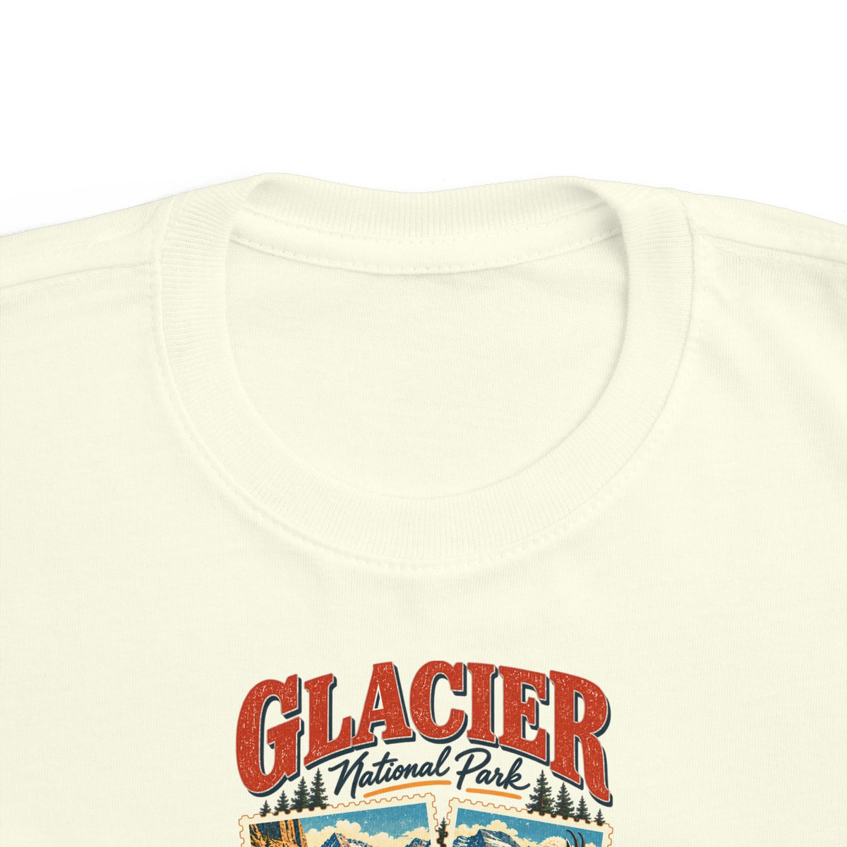 Custom Toddler Glacier National Park Stamp Collage Shirt