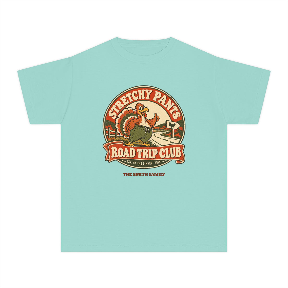 Custom Kids Stretchy Pants Thanksgiving Shirt