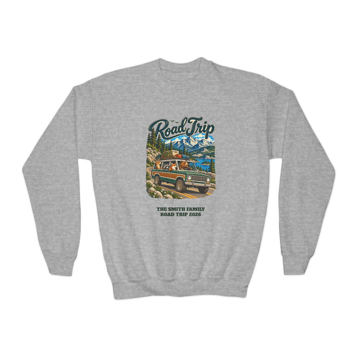 Custom Kids Family Road Trip Sweatshirt