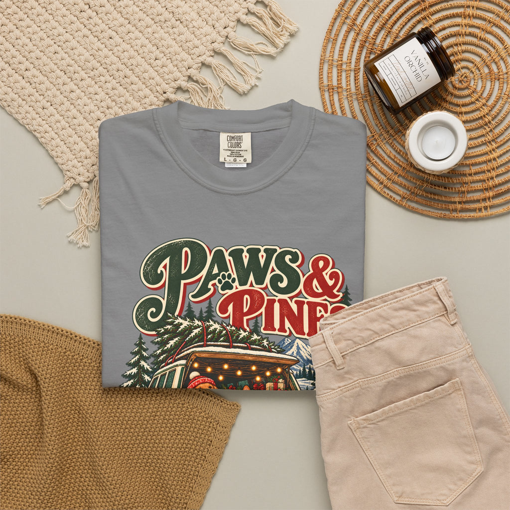 Custom Paws & Pines Christmas Dog Shirt