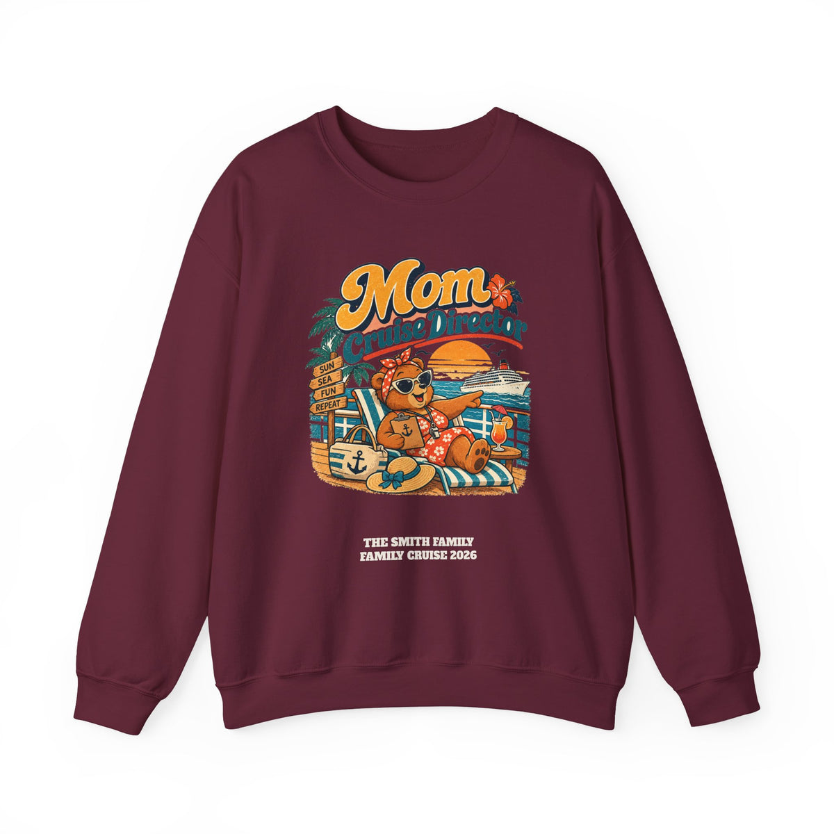 Custom Mom Cruise Director Family Cruise Sweatshirt