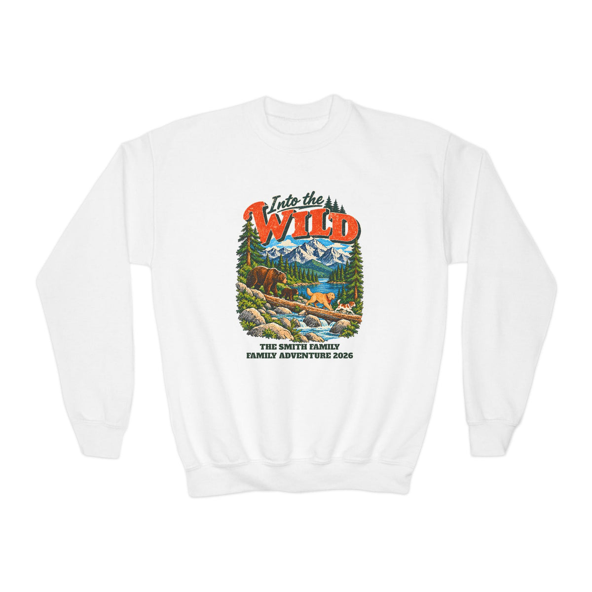 Custom Kids Into the Wild Hiking Sweatshirt
