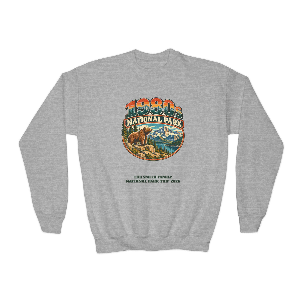 Custom Kids 1980s National Park Sweatshirt