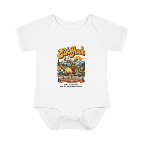 Custom Baby Rocky Mountain National Park Elk Yeah Onesie