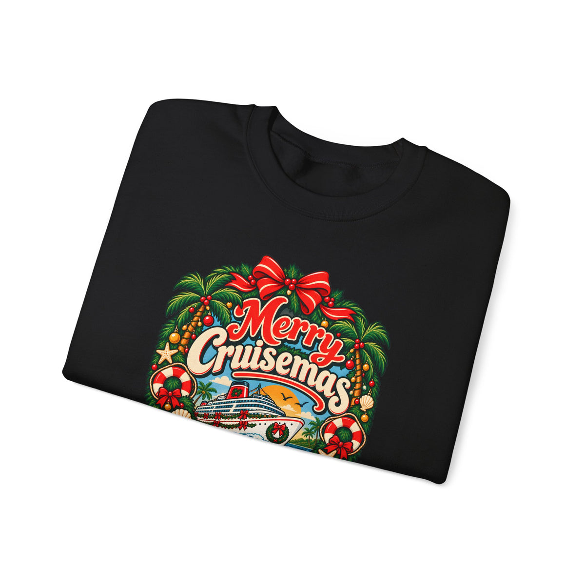 Custom Merry Cruisemas Wreath Christmas Cruise Sweatshirt