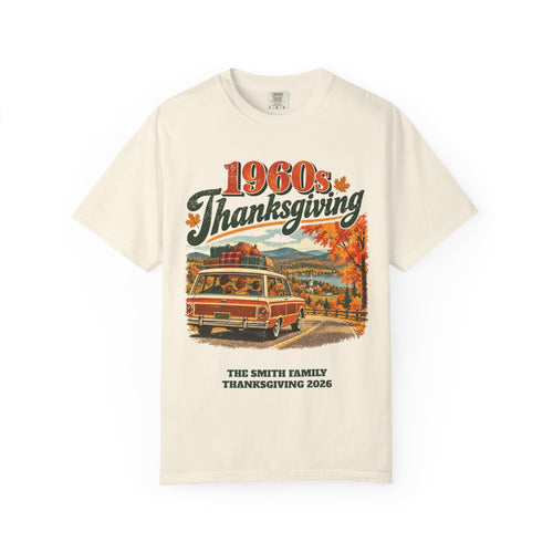 Custom 1960s Thanksgiving Family Road Trip Shirt