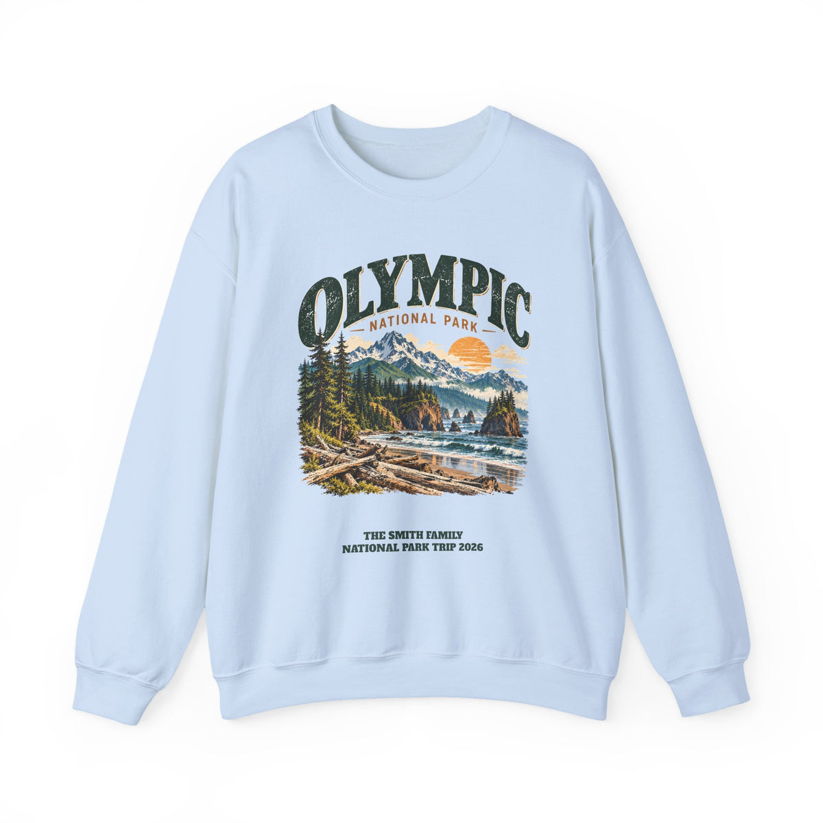 Custom Olympic National Park Family Trip Sweatshirt