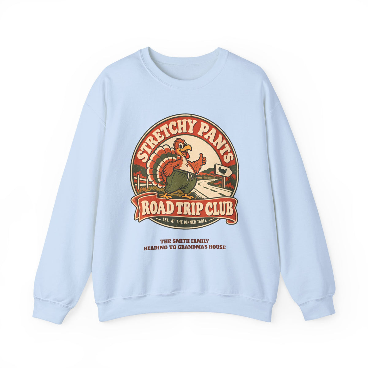 Custom Stretchy Pants Family Thanksgiving Sweatshirt